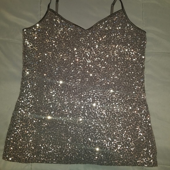 Express Tops - NWT Express Sequin Cami Tank, Med